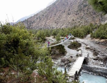 Der Weg über die Brücke führt uns nach Upper Pisang.
