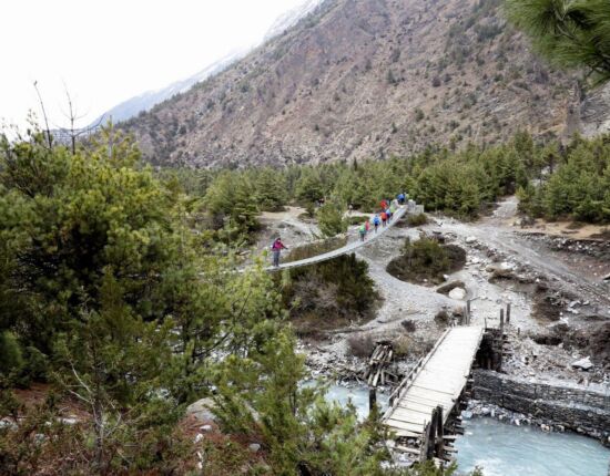 Der Weg über die Brücke führt uns nach Upper Pisang.