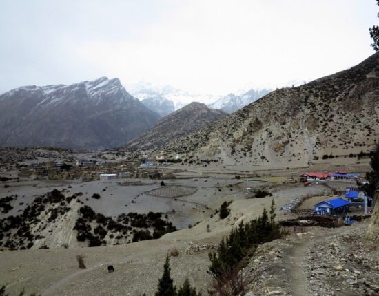 Blick in die Manang-Ebene.