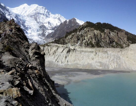 Gangapurna-Gletscher-See.