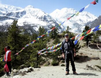 Am Chongkar View Point mit Annapurna.