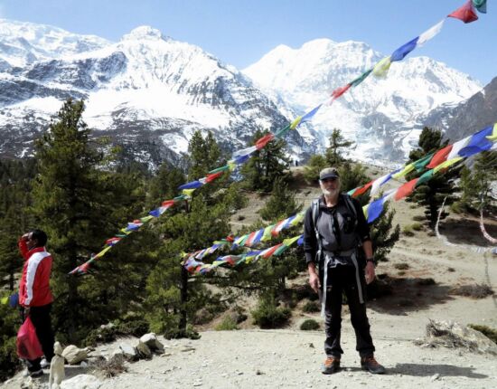 Am Chongkar View Point mit Annapurna.