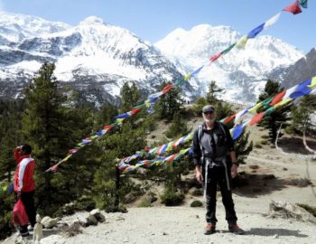 Am Chongkar View Point mit Annapurna.