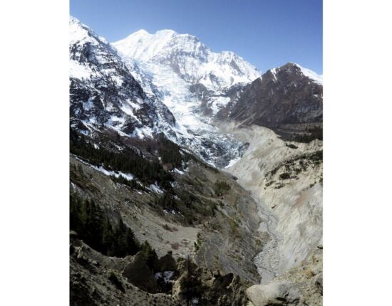 Annapurna mit Gangapurna-Gletscher.