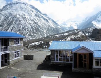 Tilicho-Base-Camp - ein Wetterumschwung kündigt sich an.