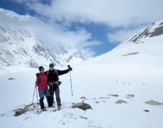 Wir zwei am Tilichosee auf knapp 5.000 m.
