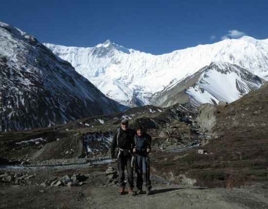 Wir zwei vor der Grand Barriere.