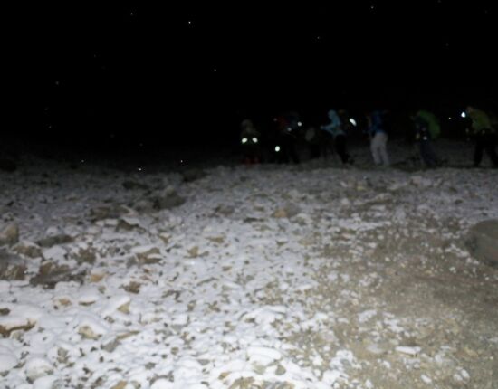 Start im frühen Morgen.