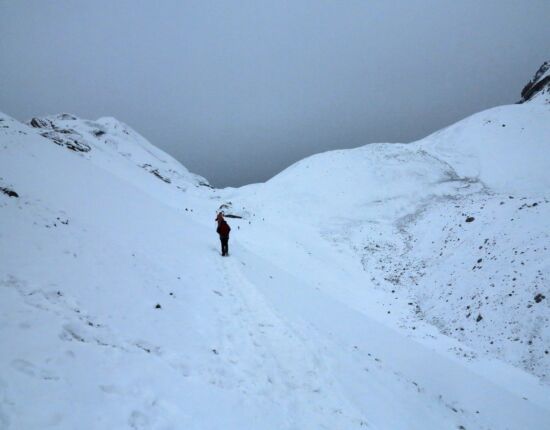 Aufstieg zum Thorong La.