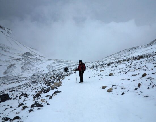 Ein langer Abstieg steht bevor.