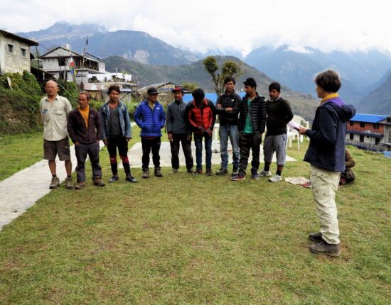 Verabschiedung der Guides und Träger.