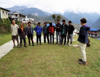 Verabschiedung der Guides und Träger.