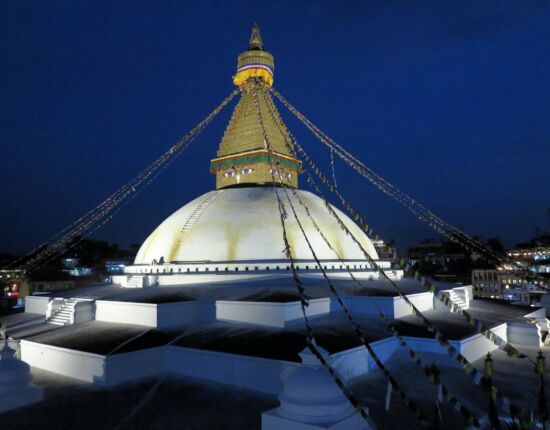 Große weißer Stupa von Bodnath.