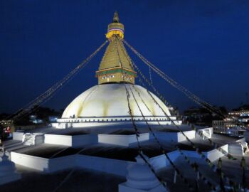 Große weißer Stupa von Bodnath.