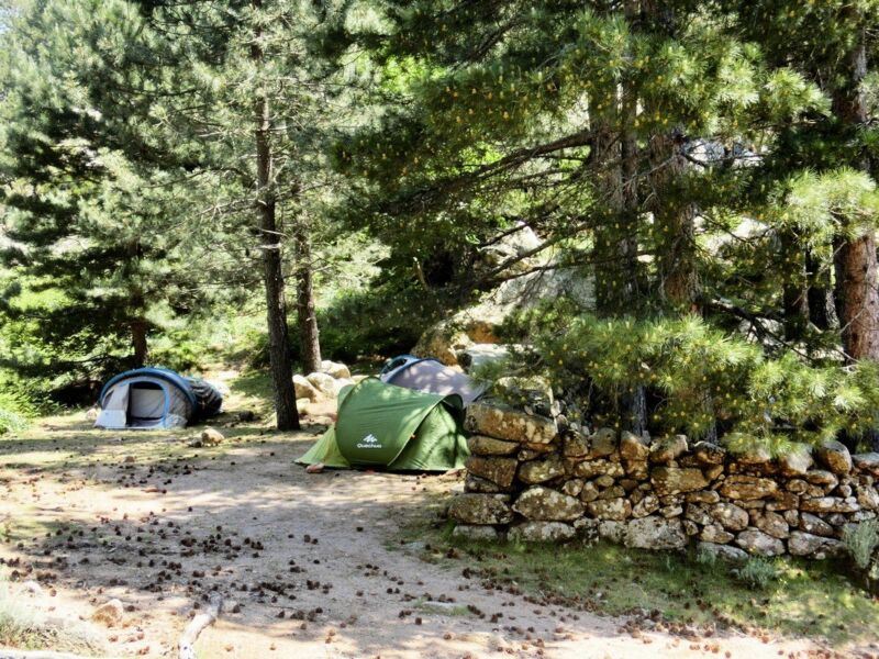 GR-20-Wanderer-Camp beim Refuge de Paliri.