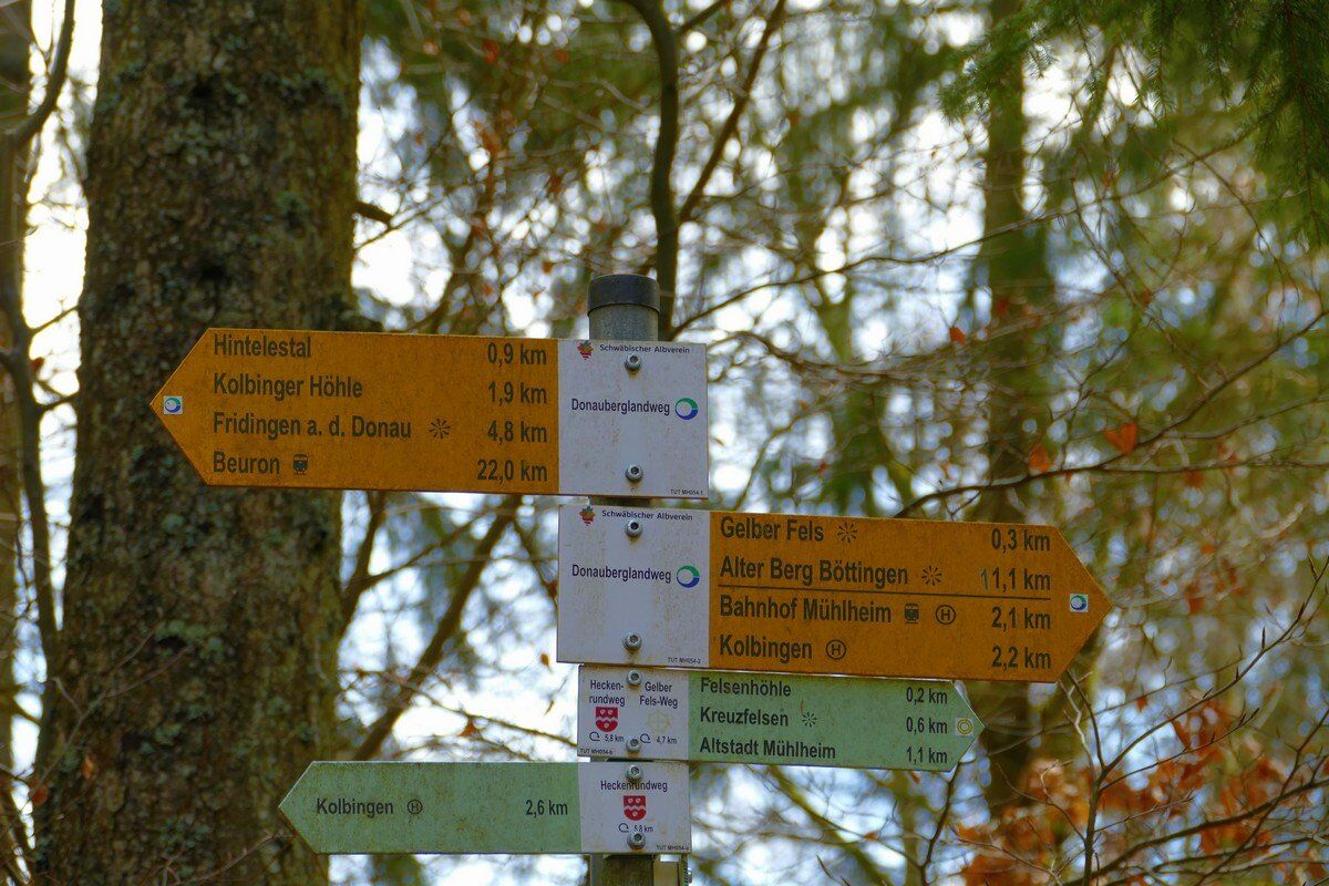 Die Beschilderung des Weges ist hervorragend.