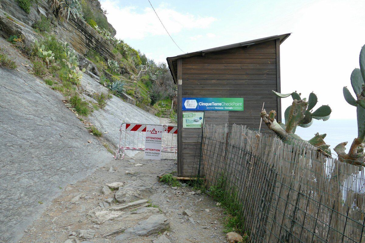 Der Weiterweg nach Corniglia ist leider gesperrt.