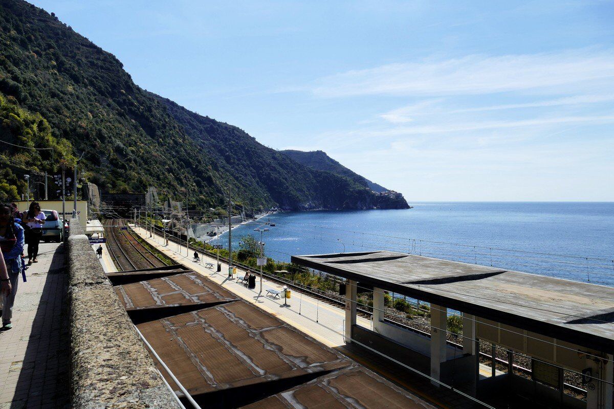 Bahnhof von Corniglia - Blick nach Manarola.
