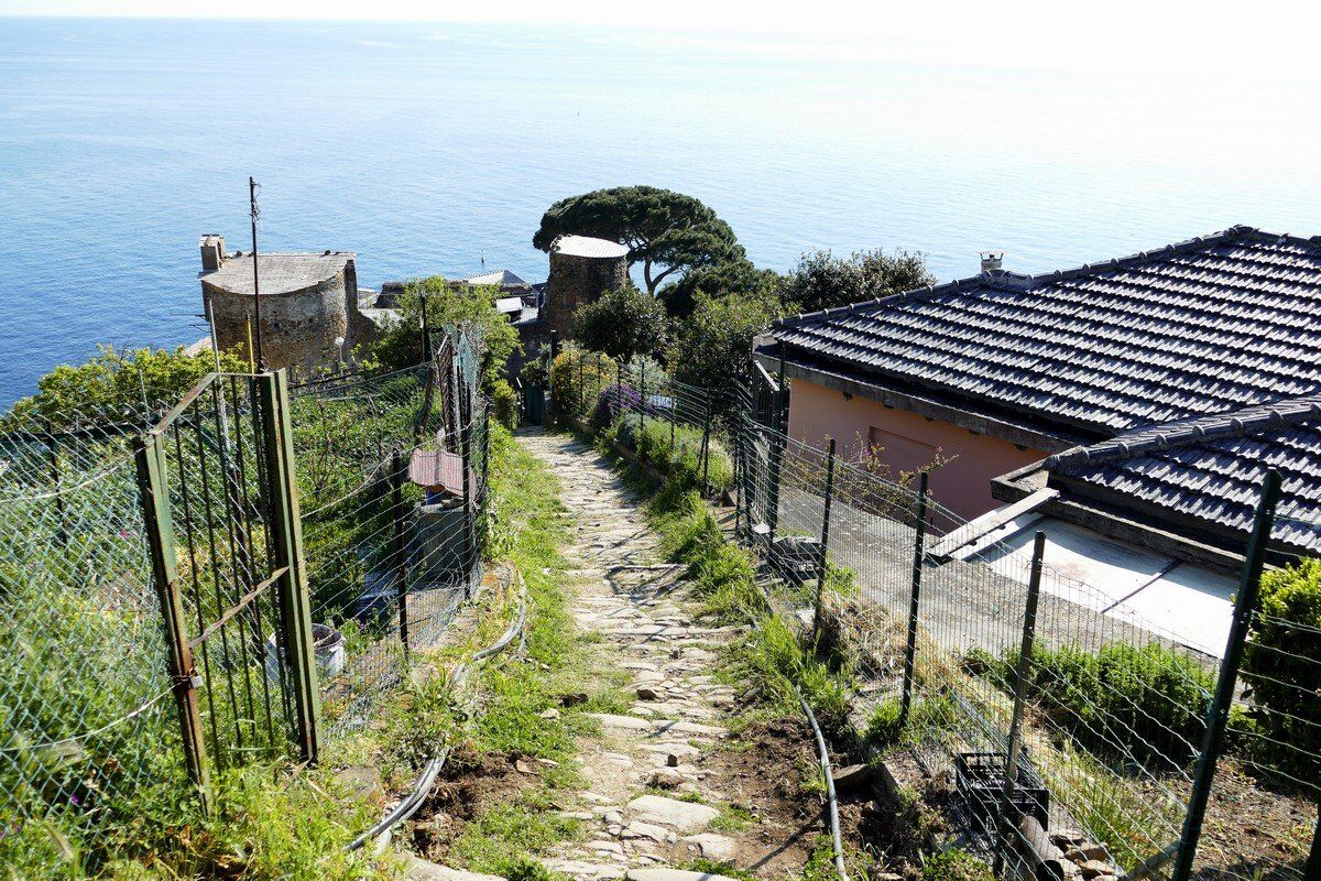 Von oben gelangen wir an den Ortsrand von Riomaggiore.