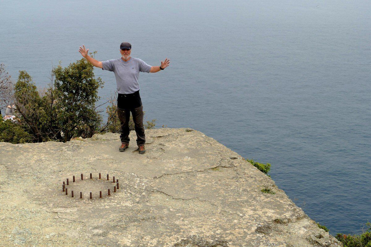 Auf dem Felssporn Salto della Lepre.