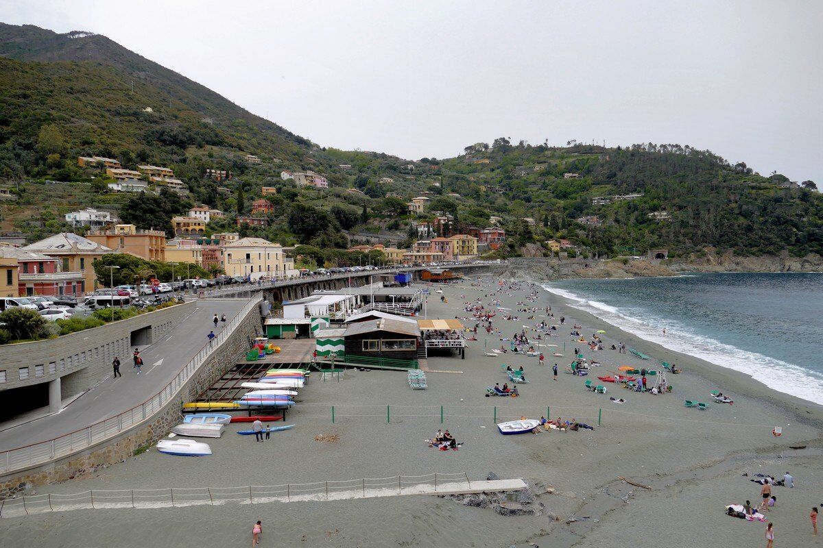 Am Strand von Bonassola.