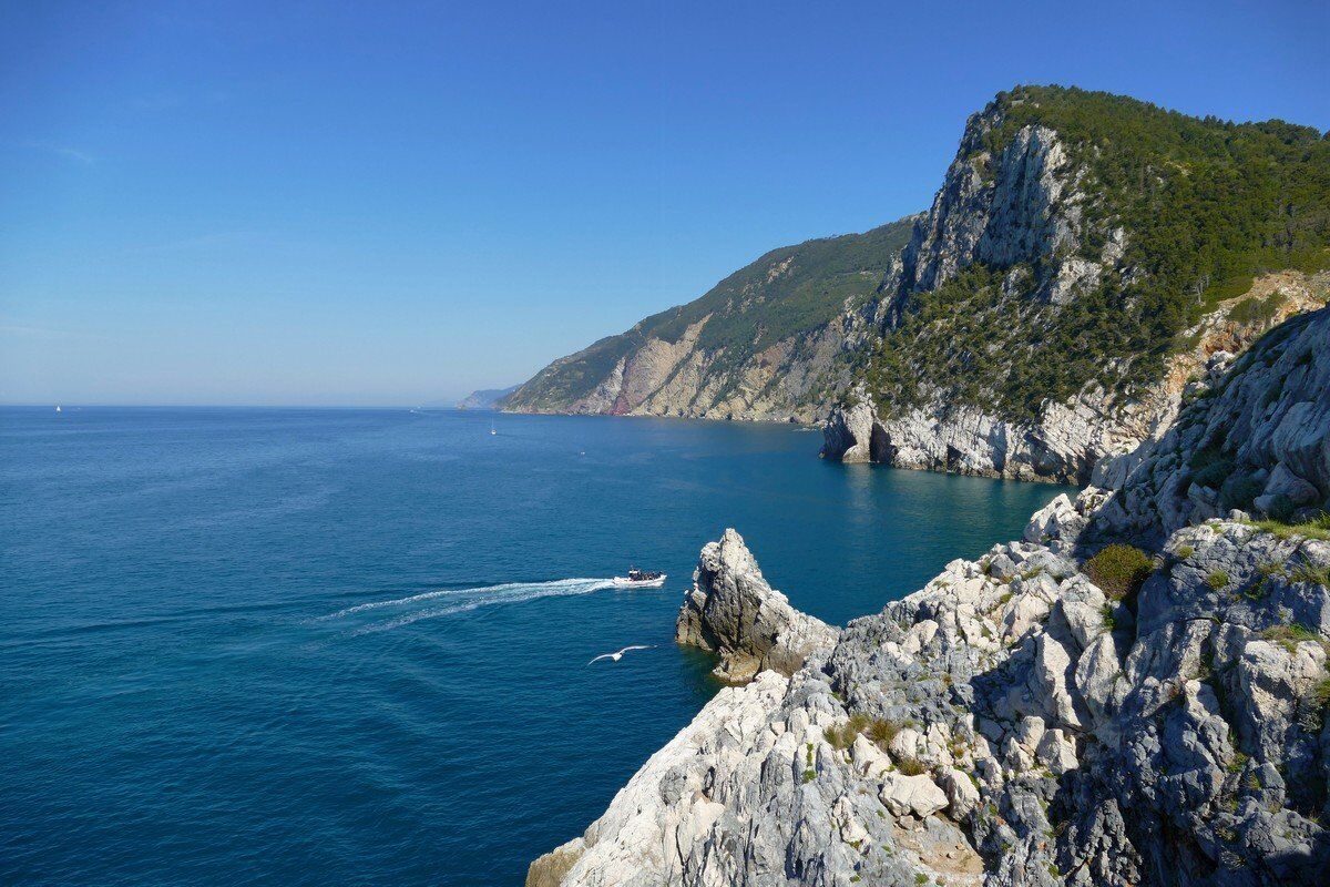 Blick vom Castell über die Küste Richtung Cinque Terre.