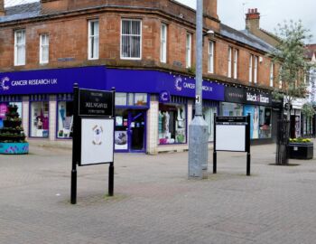 Fußgängerzone von Milngavie.