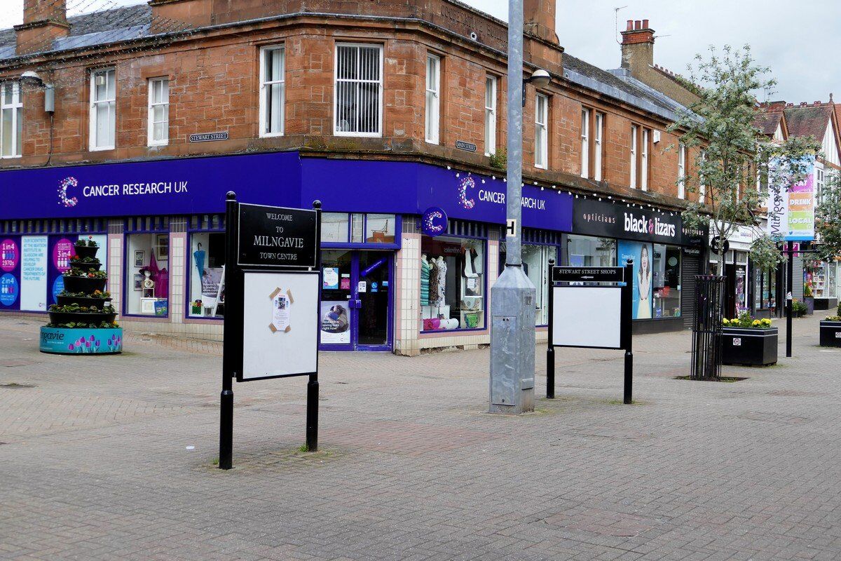 Fußgängerzone von Milngavie.