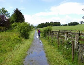 Auf der Trasse der ehemaligen Blane-Valley-Bahn.