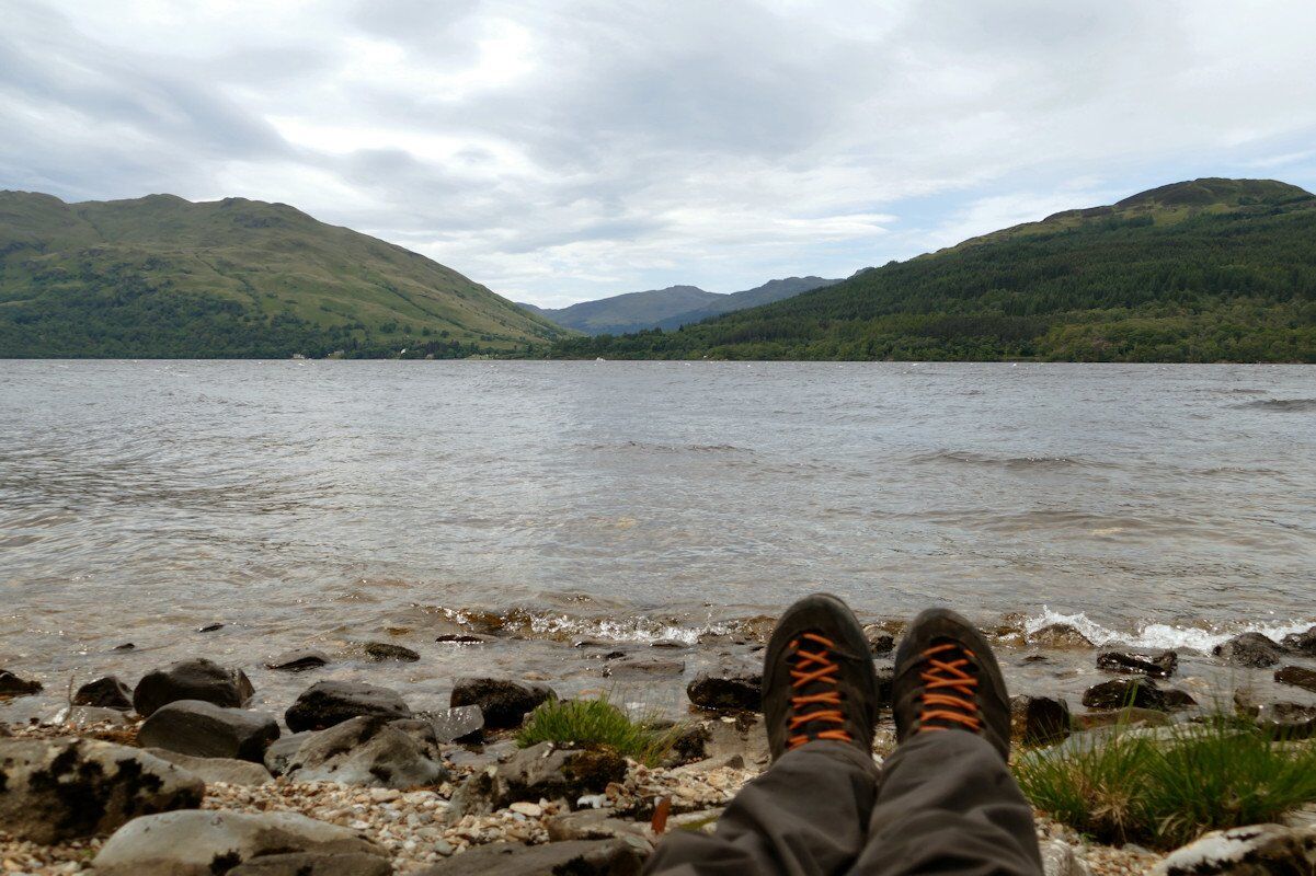 Verdiente Pause am Loch Lomond.
