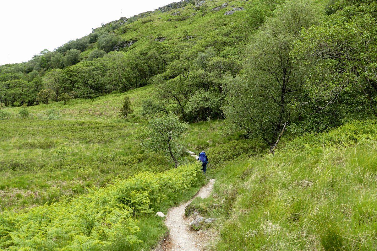 Es geht zu einem kleinen Pass hinauf.