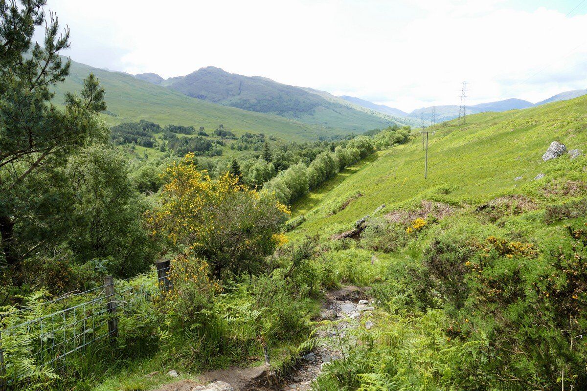 Glen Falloch - der Regen hat aufgehört, die Sonne kommt heraus.