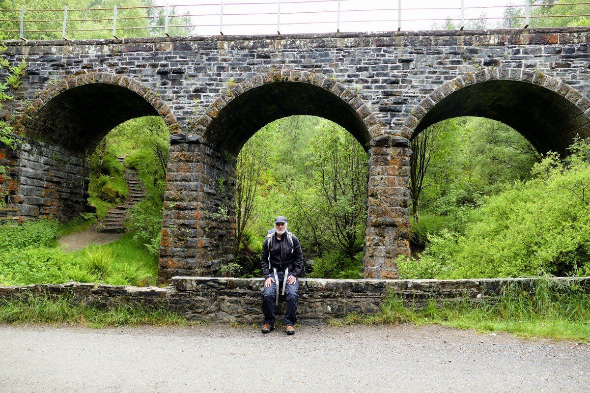 Bahnlinie nach Tyndrum Lower Station.