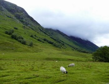 Ben Nevis ist in Wolken.