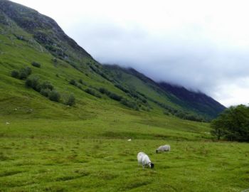 Ben Nevis ist in Wolken.