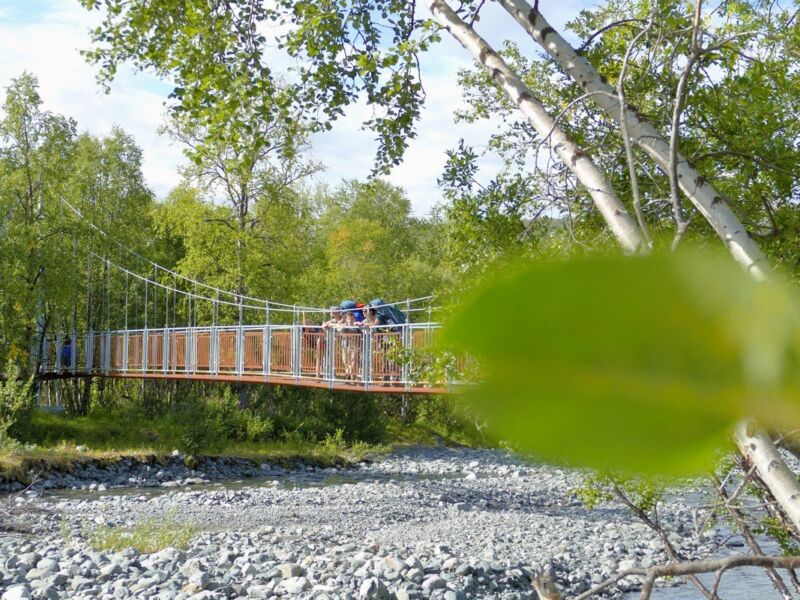 Die erste von vielen Brücken.