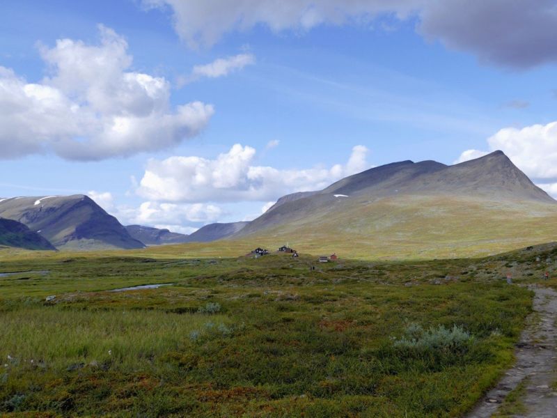 Blick zurück über Sälka zum Tjäktjapass.