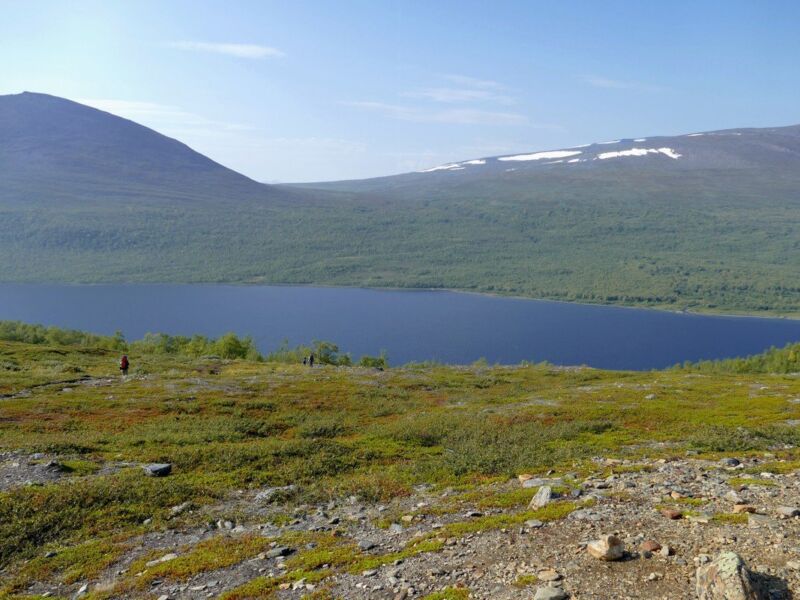 Abstieg nach Teusajaure.