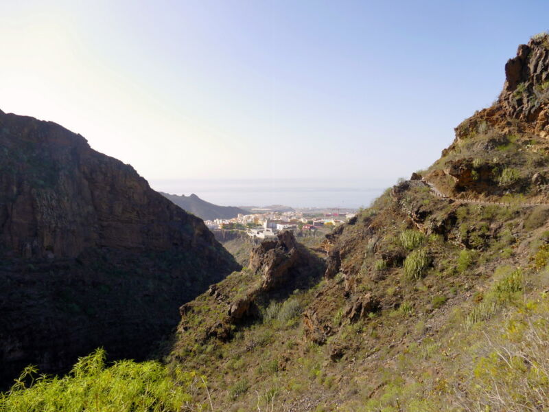 Im Barranco del Infierno - Blick auf die Küste.