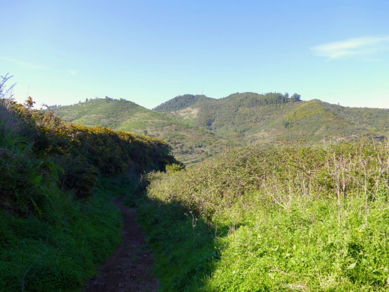 Blick vom Start auf den Cruz de Gala.