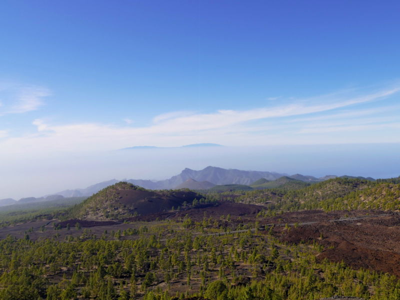 Der Blick von der Montaña Sámara reicht bis nach La Palma.