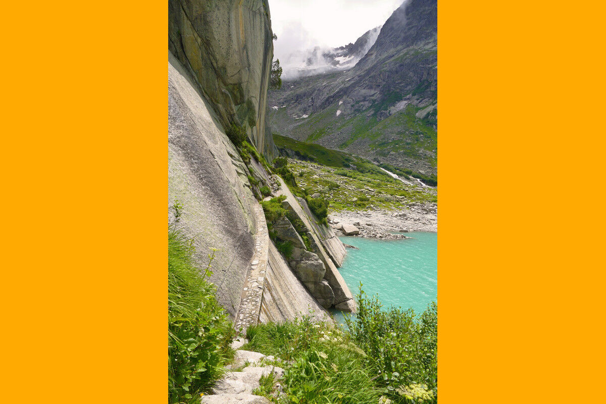 Gelmersee-Rundweg Schlüsselstelle.