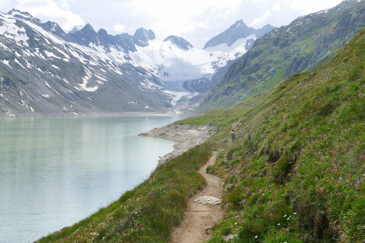 Wanderweg zum Oberaargletscher.