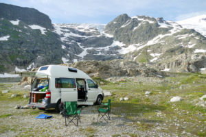 Parkplatz Umpol vor dem Steingletscher.