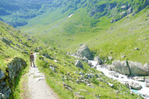 Aufstieg zur Triftbrücke.