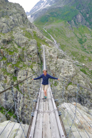 Auf der Triftbrücke.