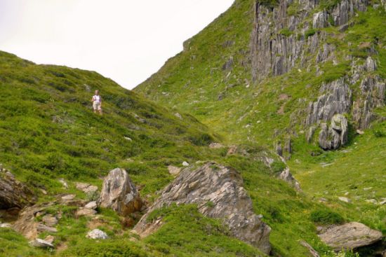 Aufstieg zur Capanna Corno Gries.