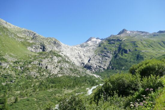 Hier lag vor 100 Jahren der Rhonegletscher.