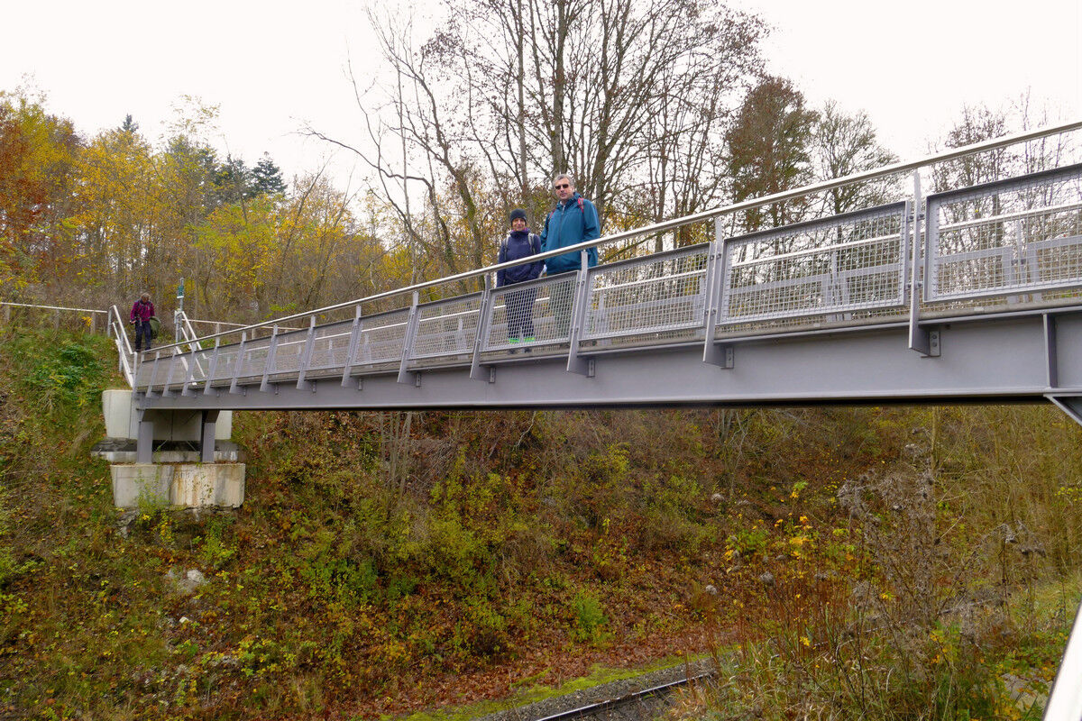 Brücke über die Bahnlinie Sigmaringen-Tuttlingen.