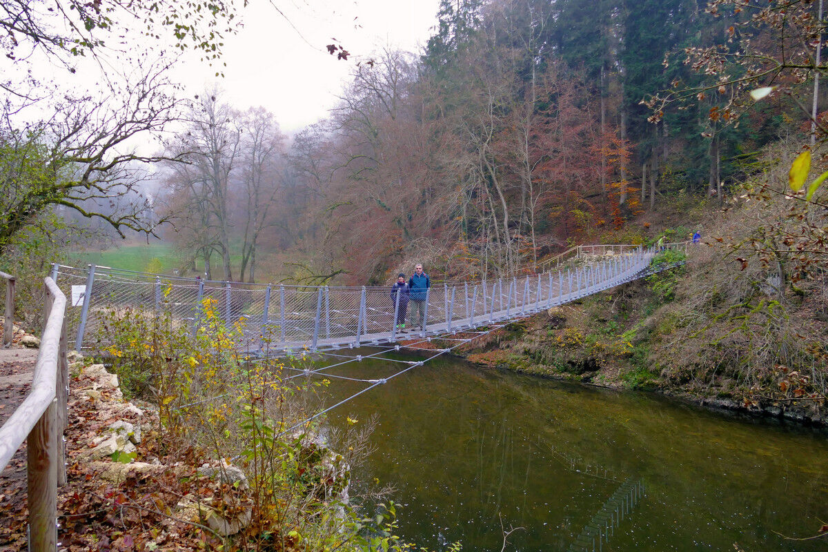 Donau-Hängebrücke.